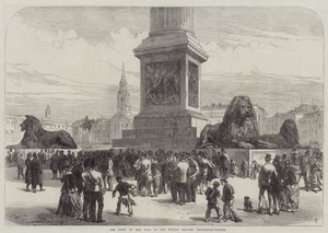 Die Löwen am Fuße der Nelson-Säule, Trafalgar Square